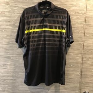 Black & Lime Green Nike Golf Shirt Dri-Fit L NWOT